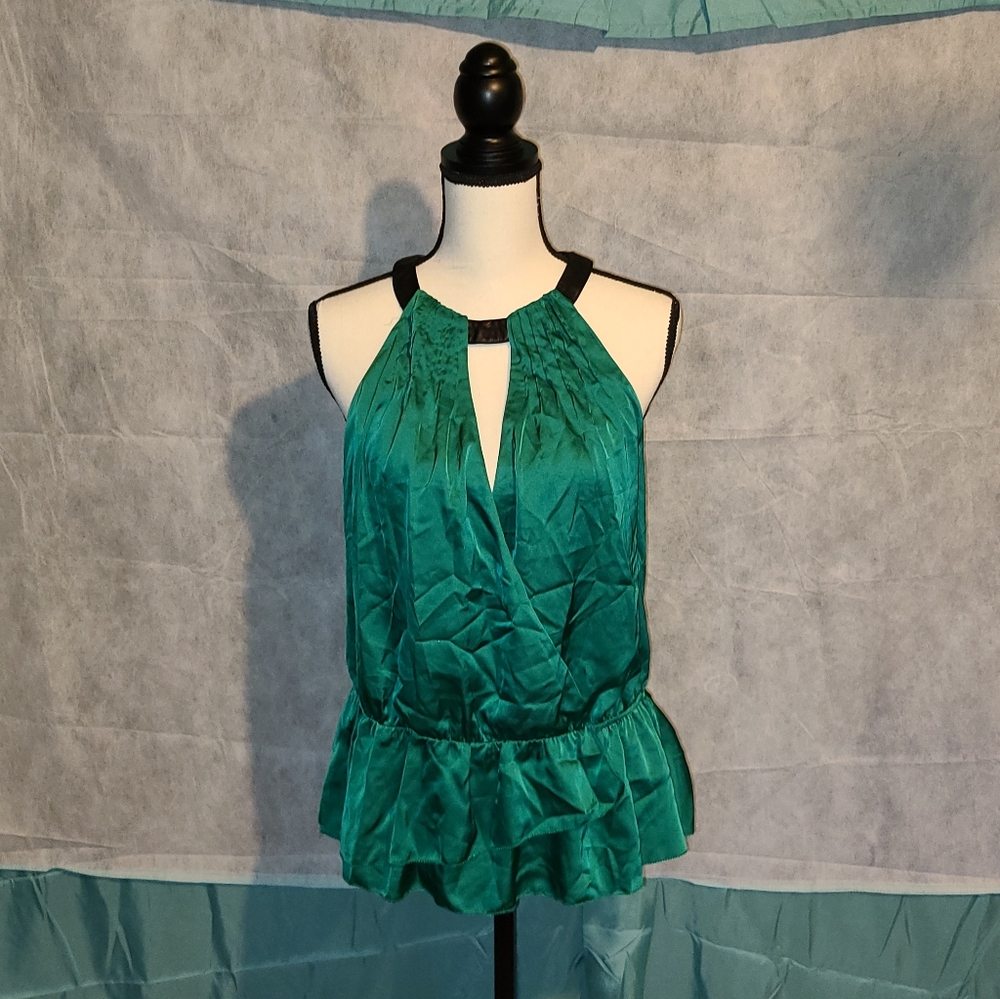 Bebe peplum halter top